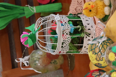 Wielkanocne ozdoby. Wystawa rękodzieła - warsztaty prowadzone przez kol. Agnieszkę Kozerską | 2