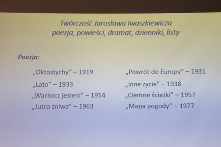 “Niezwykła, kontrowersyjna twórczość i osobowość Jarosława Iwaszkiewicza”  -  mgr K. Korbut-Pł | 38