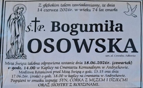 „Pożegnanie Śp. Bogusi Osowskiej” | 1