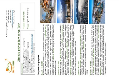 Komunikat-wycieczka do Zakopanego | 1