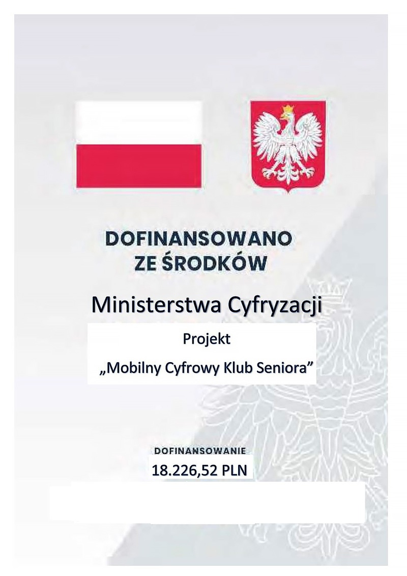 Pozyskano fundusze na projekt \
