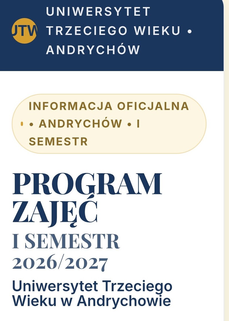 Program zajęć w I sem.2026/27 -Warsztaty tematyczne