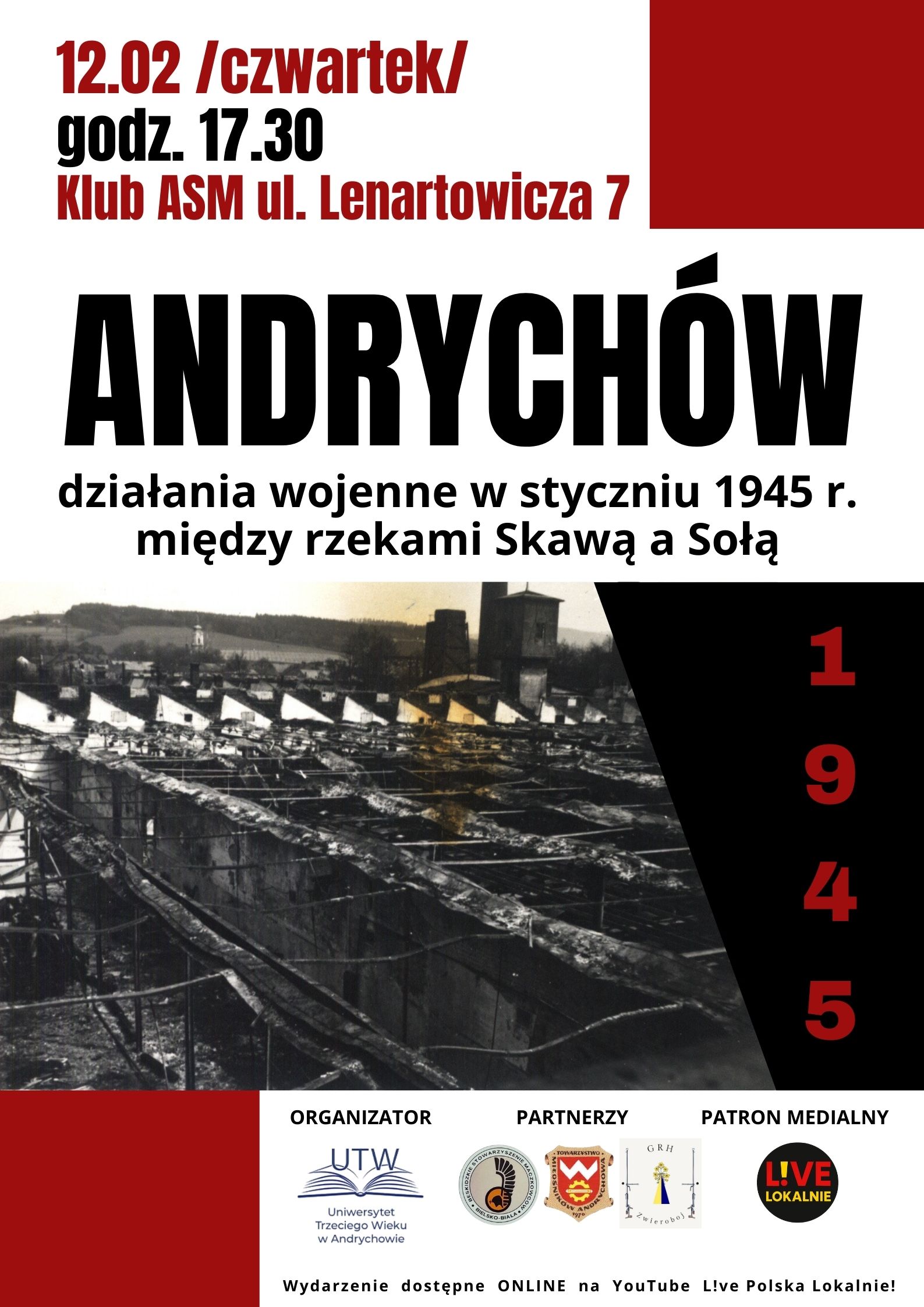 Wykład odbędzie się 12.02.26r. godz.17.00